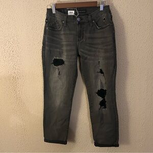 Rock & Republic NWT Indee Mid Rise Boyfriend Distressed Capri Jeans Size 4M